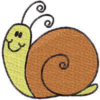 Snail embroidery designs