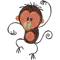 Monkey embroidery designs