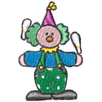 Clown embroidery designs