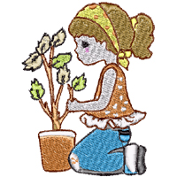 Gardening embroidery designs