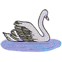 Swan embroidery designs