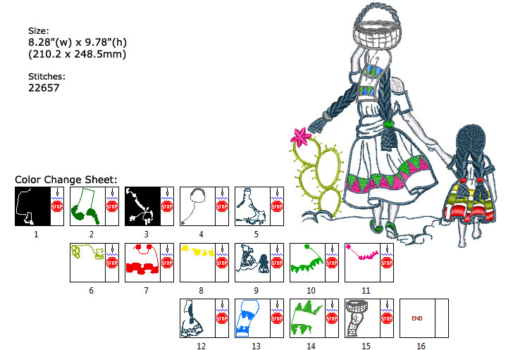 walking embroidery designs