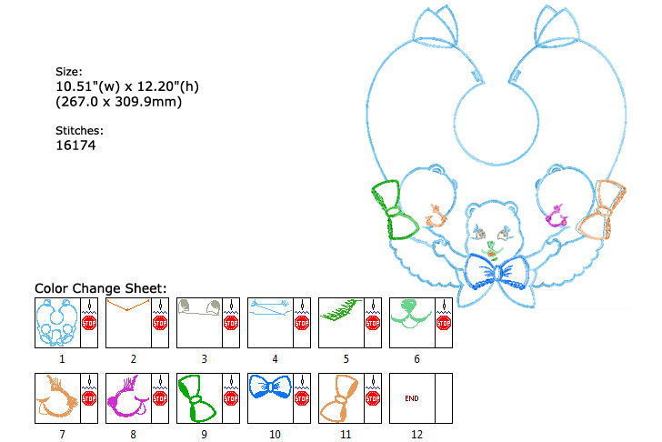 bib embroidery designs