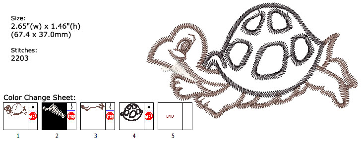 tortoise embroidery designs