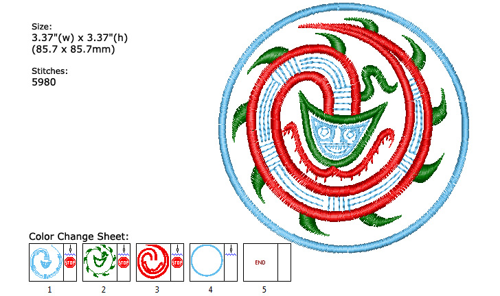 snake embroidery designs