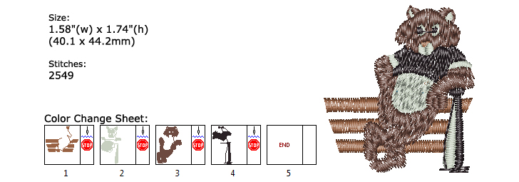bear embroidery designs