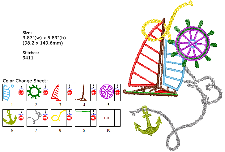 sea embroidery designs