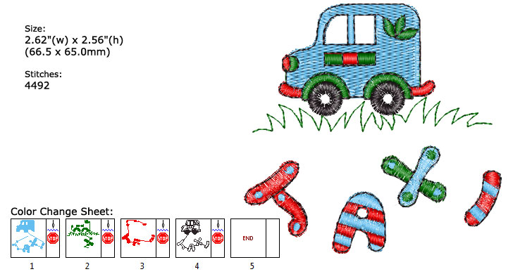 car embroidery designs