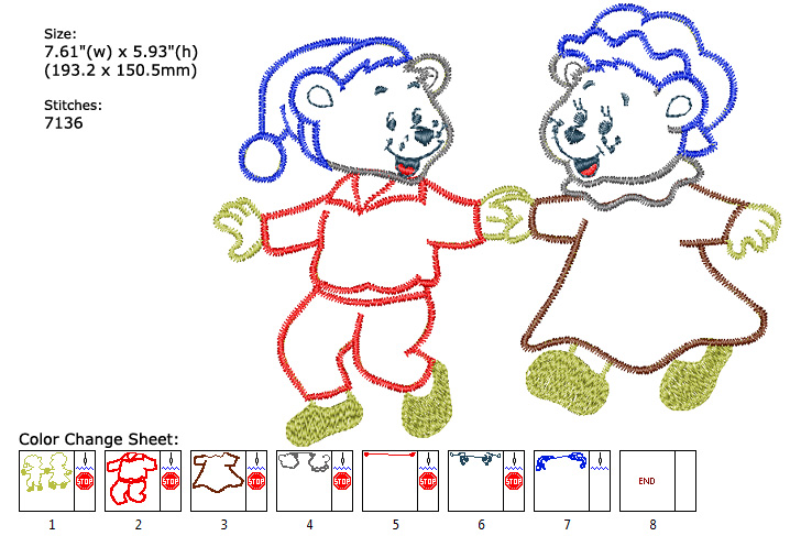 bear embroidery designs