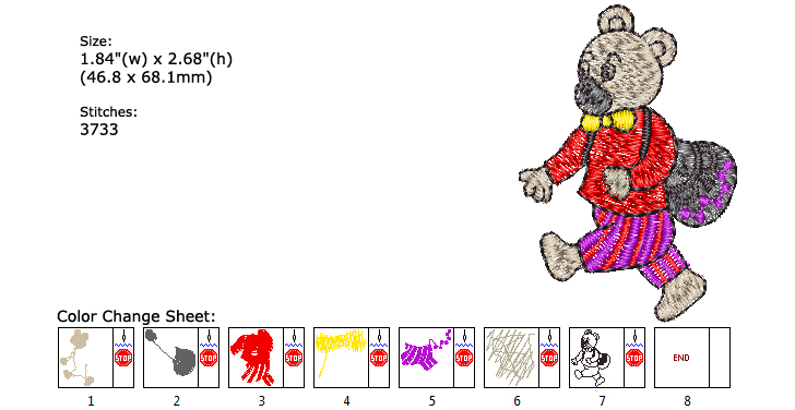 bear embroidery designs