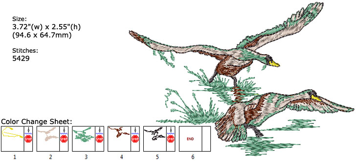 duck embroidery designs