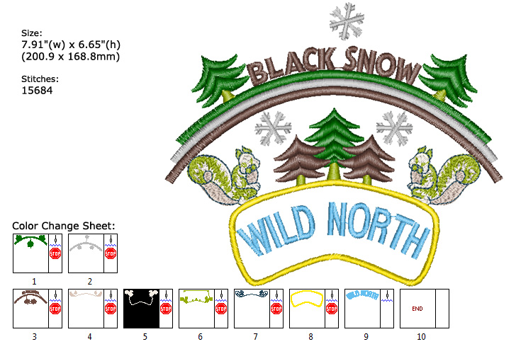 Winter embroidery designs