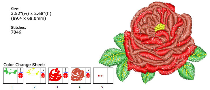 Rose embroidery designs