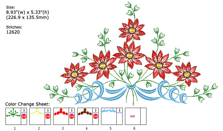 Flower embroidery designs