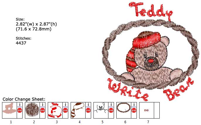 Teddy embroidery designs