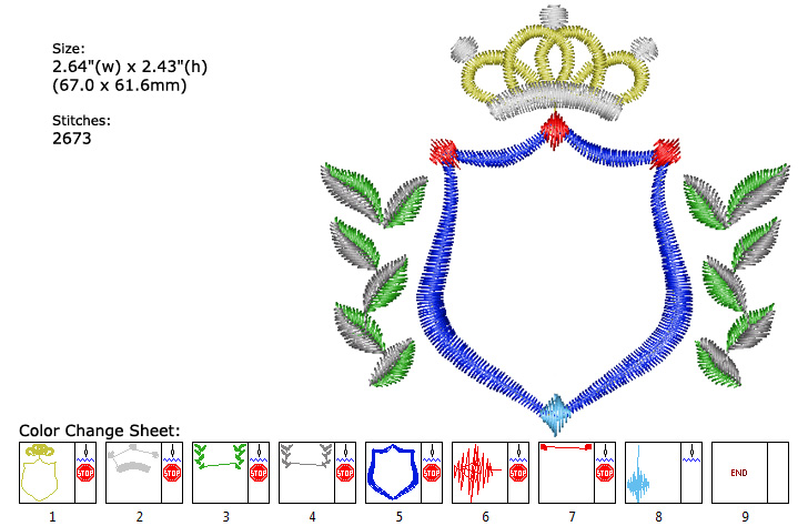 Emblem embroidery designs