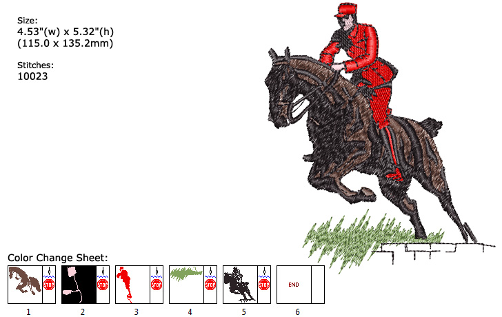 Riding embroidery designs
