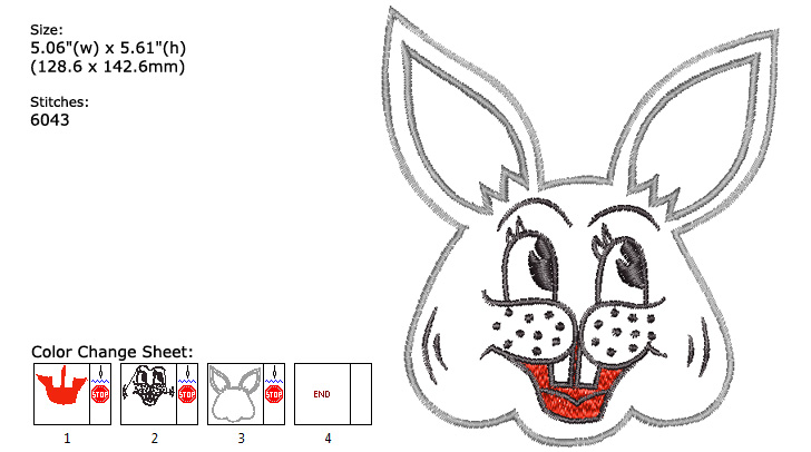 Bunny embroidery designs