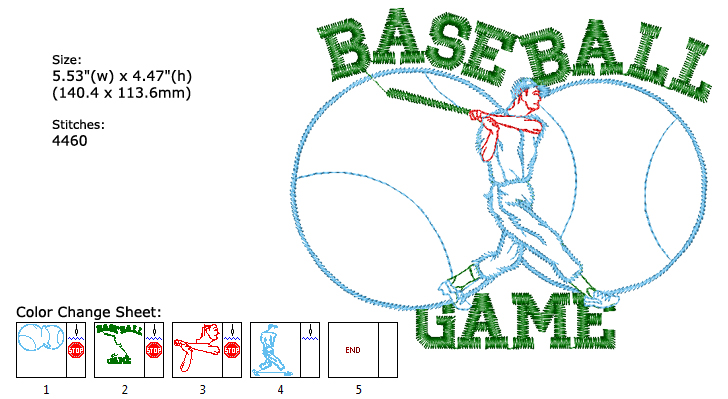 Baseball embroidery designs