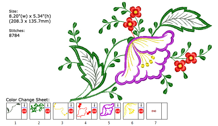 Flower embroidery designs