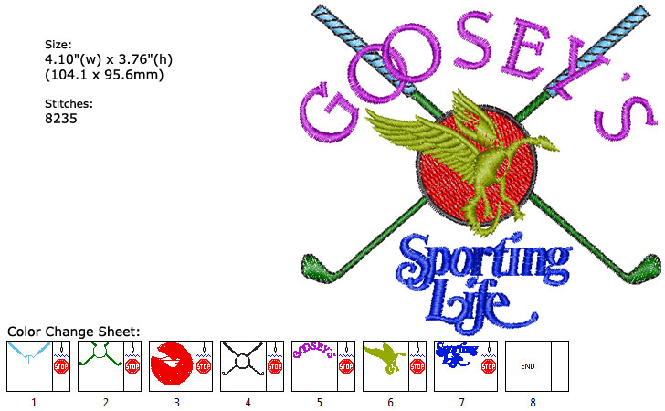 Sporting Life embroidery designs
