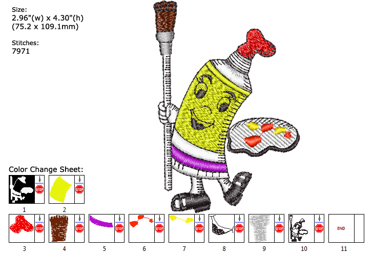 Painting embroidery designs