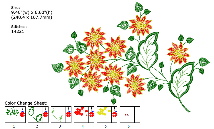 Flower embroidery designs