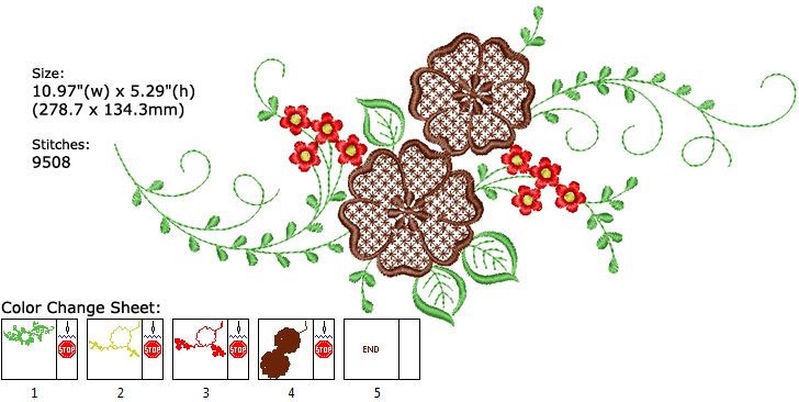 Flower embroidery designs