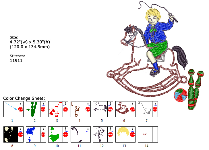 Toy horse embroidery designs