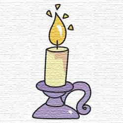 candle embroidery designs