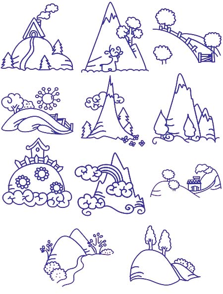 mountain embroidery designs