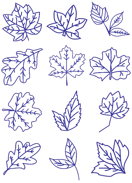 leave embroidery designs