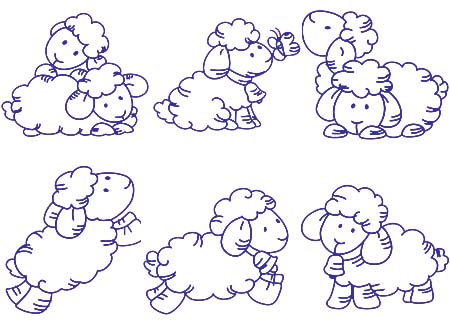 sheep embroidery designs