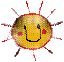 sun embroidery designs