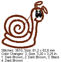 snail embroidery designs