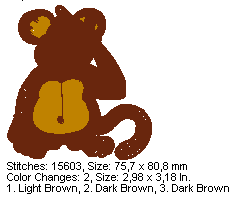 monkey embroidery designs