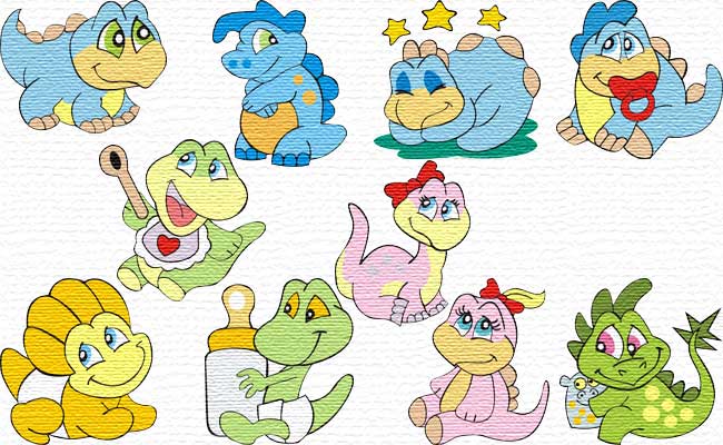 Little Dinos embroidery designs