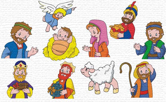 Nativity embroidery designs