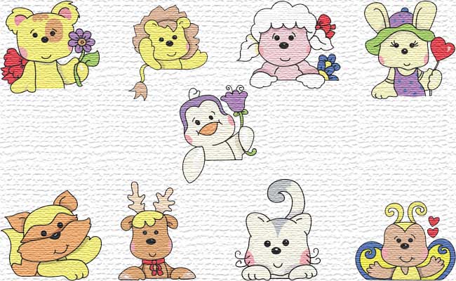 Puppies embroidery designs