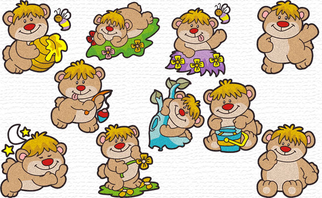 Bears embroidery designs