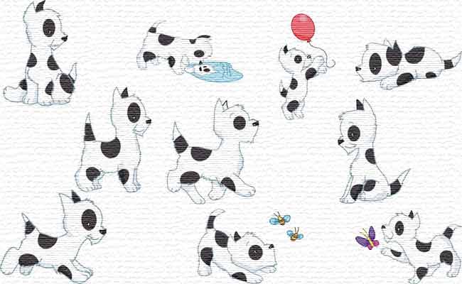 Cute Dogs embroidery designs