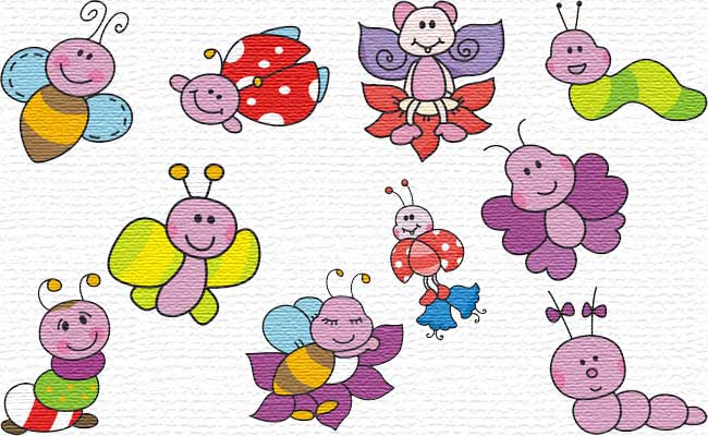 Cute Bugs embroidery designs