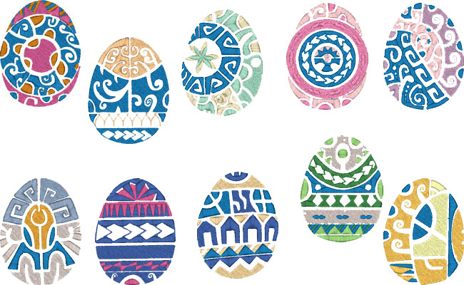 Easter Eggs embroidery designs