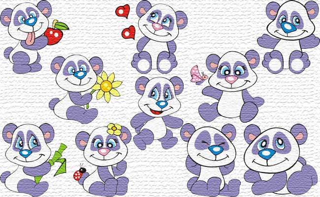 Panda embroidery designs