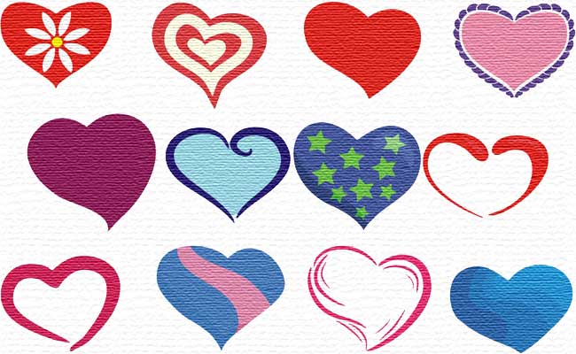 Hearts embroidery designs