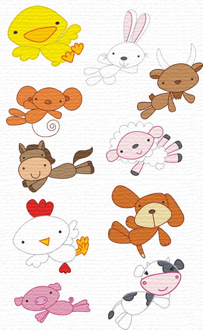 Little Friends embroidery designs