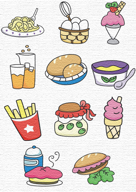 Foods embroidery designs