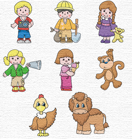 Friends embroidery designs