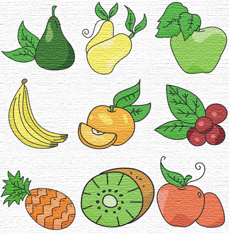 Fruits embroidery designs