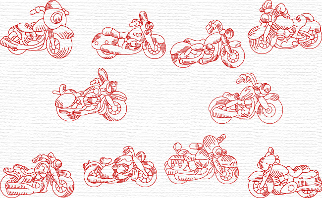 RW Motorcycles embroidery designs